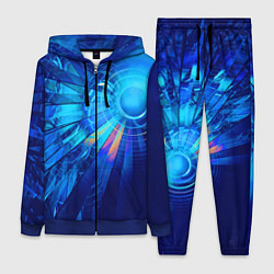 Женский 3D-костюм Неоновый фрактальный хвост кометы Абстракция Neon, цвет: 3D-синий