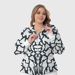 Женский 3D-костюм Animal Black and White Pattern, цвет: 3D-белый — фото 2