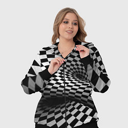 Женский 3D-костюм Геометрическая объёмная композиция Авангард, цвет: 3D-черный — фото 2