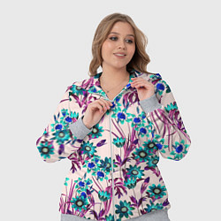 Женский 3D-костюм Цветы Летние Фиолетовые Рудбеки, цвет: 3D-меланж — фото 2