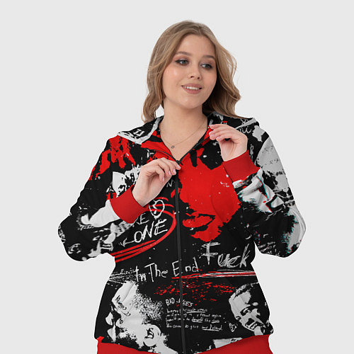 Женский костюм XXXTENTACION YOU ARE NOT ALONE / 3D-Красный – фото 3
