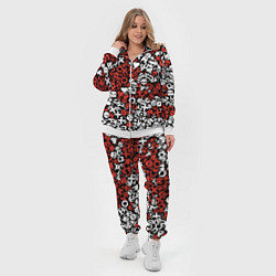 Женский 3D-костюм Красно-белые знаки LDR, цвет: 3D-белый — фото 2