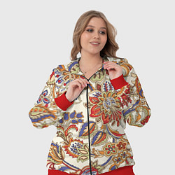 Женский 3D-костюм Цветочный винтажный орнамент, цвет: 3D-красный — фото 2