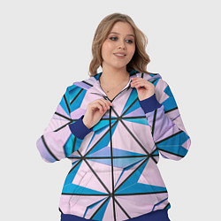Женский 3D-костюм 3D иллюзия-треугольники, цвет: 3D-синий — фото 2