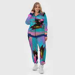 Женский 3D-костюм Multicolored vanguard glitch, цвет: 3D-синий — фото 2