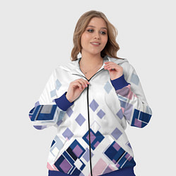 Женский 3D-костюм Геометрический узор в бело-синий тонах, цвет: 3D-синий — фото 2