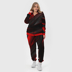 Женский 3D-костюм Red and Black Geometry, цвет: 3D-красный — фото 2