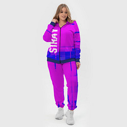 Женский 3D-костюм Stray Glitch Text Effect, цвет: 3D-синий — фото 2