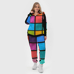 Женский 3D-костюм Абстрактный набор красок-паттернов, цвет: 3D-черный — фото 2