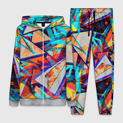 Женский костюм Яркий неоновый абстрактный узор
