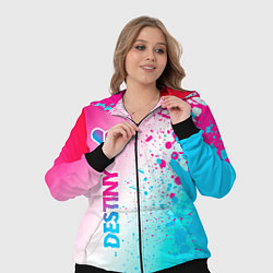 Женский 3D-костюм Destiny neon gradient style: по-вертикали, цвет: 3D-черный — фото 2