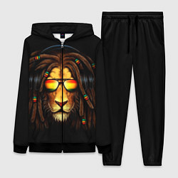 Женский 3D-костюм Лев в наушниках с дредами, цвет: 3D-черный