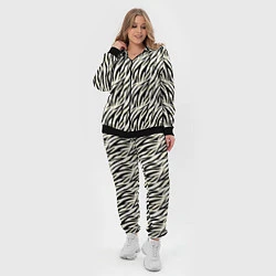 Женский 3D-костюм Тигровый полосатый узор-черные, бежевые полосы на, цвет: 3D-черный — фото 2