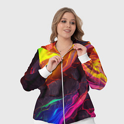 Женский 3D-костюм Neon rainbow lava, цвет: 3D-белый — фото 2