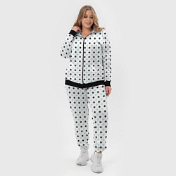 Женский 3D-костюм Бирюзовые, черные звезды на белом, цвет: 3D-черный — фото 2