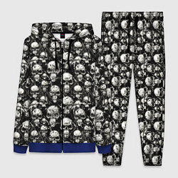 Женский 3D-костюм Череп с оскалом, цвет: 3D-синий