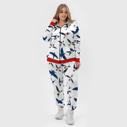 Женский 3D-костюм Ласточки парят в небе, цвет: 3D-красный — фото 2