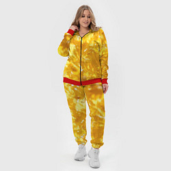 Женский 3D-костюм Золотые листья на ветках, цвет: 3D-красный — фото 2