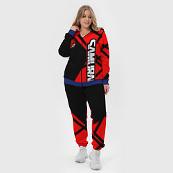 Женский 3D-костюм Cyberpunk 2077 - Надпись Samurai, цвет: 3D-синий — фото 2