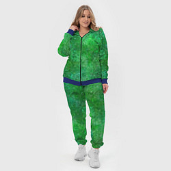Женский 3D-костюм Узорчатый зеленый стеклоблок имитация, цвет: 3D-синий — фото 2