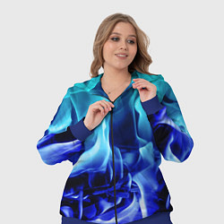 Женский 3D-костюм Огненный неоновый градиент, цвет: 3D-синий — фото 2