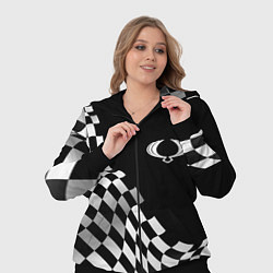 Женский 3D-костюм SsangYong racing flag, цвет: 3D-черный — фото 2