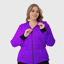 Женский 3D-костюм Фиолетовые линии, цвет: 3D-черный — фото 2