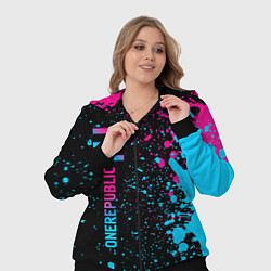 Женский 3D-костюм OneRepublic - neon gradient: по-вертикали, цвет: 3D-черный — фото 2