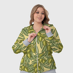 Женский 3D-костюм Винтажные ветви оливок, цвет: 3D-меланж — фото 2