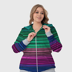 Женский 3D-костюм Разноцветные неоновые шелковые нити, цвет: 3D-меланж — фото 2