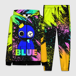 Женский 3D-костюм Rainbow Friends - Blue, цвет: 3D-черный