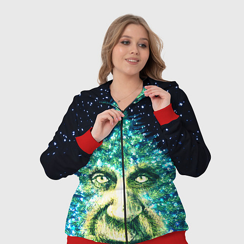 Женский костюм Мудрое Новогоднее Дерево / 3D-Красный – фото 3