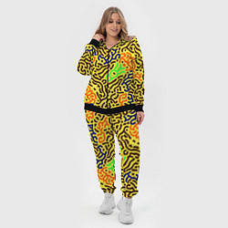 Женский 3D-костюм Абстрактные кислотные полосы, цвет: 3D-черный — фото 2