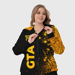 Женский 3D-костюм GTA - gold gradient: по-вертикали, цвет: 3D-черный — фото 2