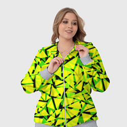 Женский 3D-костюм Желтый геометрический узор, цвет: 3D-меланж — фото 2