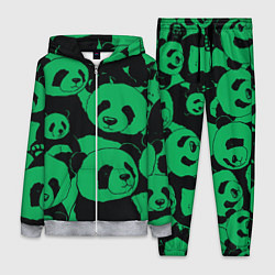 Женский костюм Panda green pattern