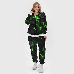 Женский 3D-костюм Razer green neon, цвет: 3D-белый — фото 2