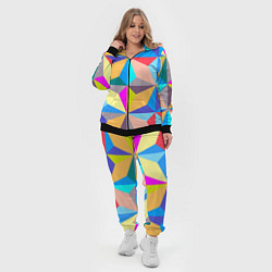 Женский 3D-костюм Полностью разноцветный ромбический паттерн, цвет: 3D-черный — фото 2