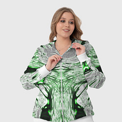 Женский 3D-костюм Зеленый узор, цвет: 3D-белый — фото 2
