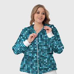 Женский 3D-костюм Блеск пайеток изумрудных бирюзовых, цвет: 3D-белый — фото 2