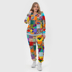 Женский 3D-костюм Разноцветные лоскуты, цвет: 3D-меланж — фото 2