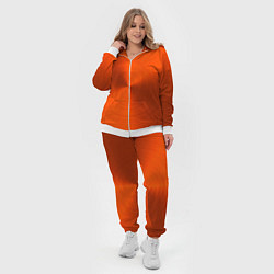 Женский 3D-костюм Оранжевый волнообразный дисковый узор, цвет: 3D-белый — фото 2