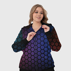Женский 3D-костюм Abstract hexagon fon, цвет: 3D-черный — фото 2