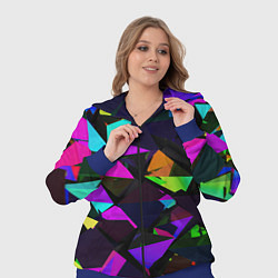 Женский 3D-костюм Shapes triangle geometry, цвет: 3D-синий — фото 2