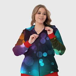 Женский 3D-костюм Абстракция блики, цвет: 3D-красный — фото 2