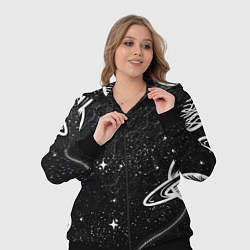 Женский 3D-костюм Черно-белый Сатурн, цвет: 3D-черный — фото 2