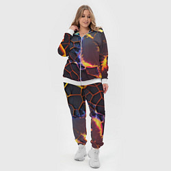 Женский 3D-костюм Подорванные неоновые плиты, цвет: 3D-белый — фото 2