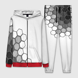 Женский костюм Серые соты абстракция