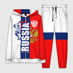 Женский 3D-костюм Russia national team: white blue red, цвет: 3D-белый