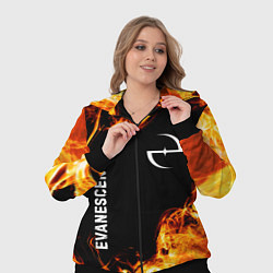 Женский 3D-костюм Evanescence и пылающий огонь, цвет: 3D-черный — фото 2